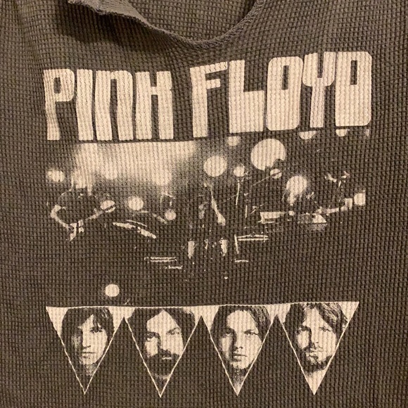 VINTAGE KNIT RIOT PINK FLOYD COTTON WAFFLE KNIT TOP GRAPHIC TEE - Picture 2 of 4